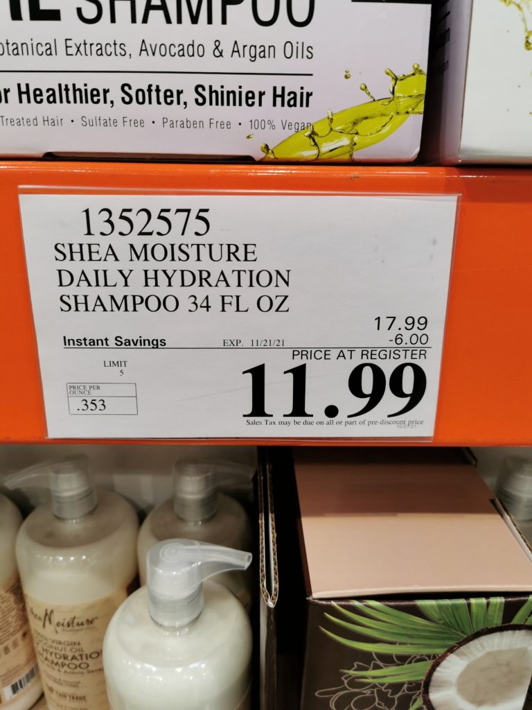 Costco13525751352590SheaMoistureDailyHydrationShampoo