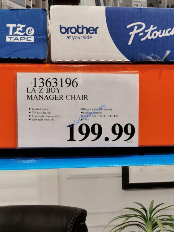 Costco1363196LaZBoyManagersChairtag CostcoChaser