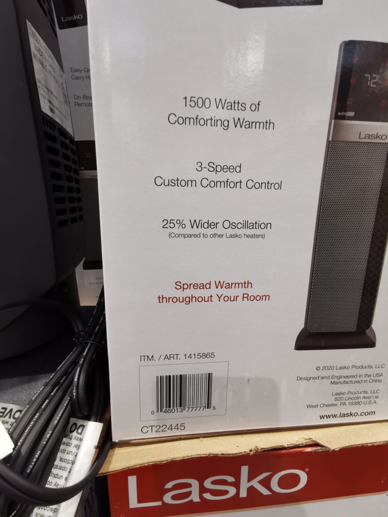 Costco1415865Lasko22TowerHeater6 CostcoChaser
