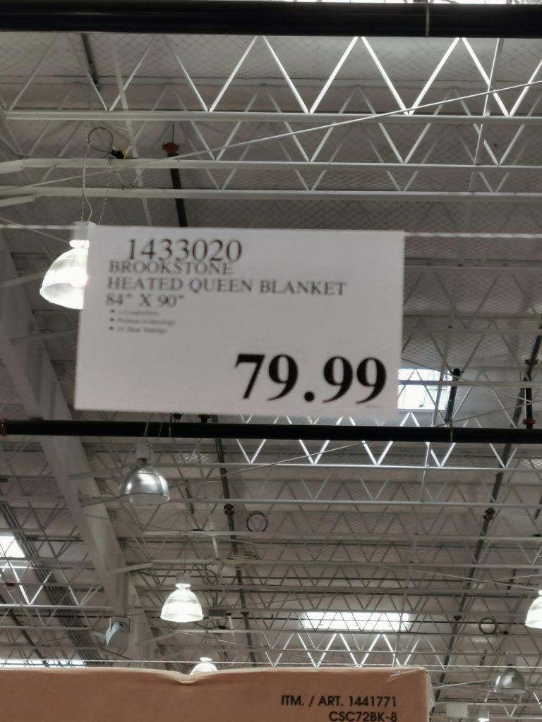 Costco14330301433020BrookstoneHeatedBlankettag CostcoChaser