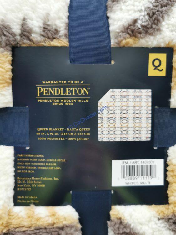 Pendleton Sherpa Fleece Queen Blanket CostcoChaser