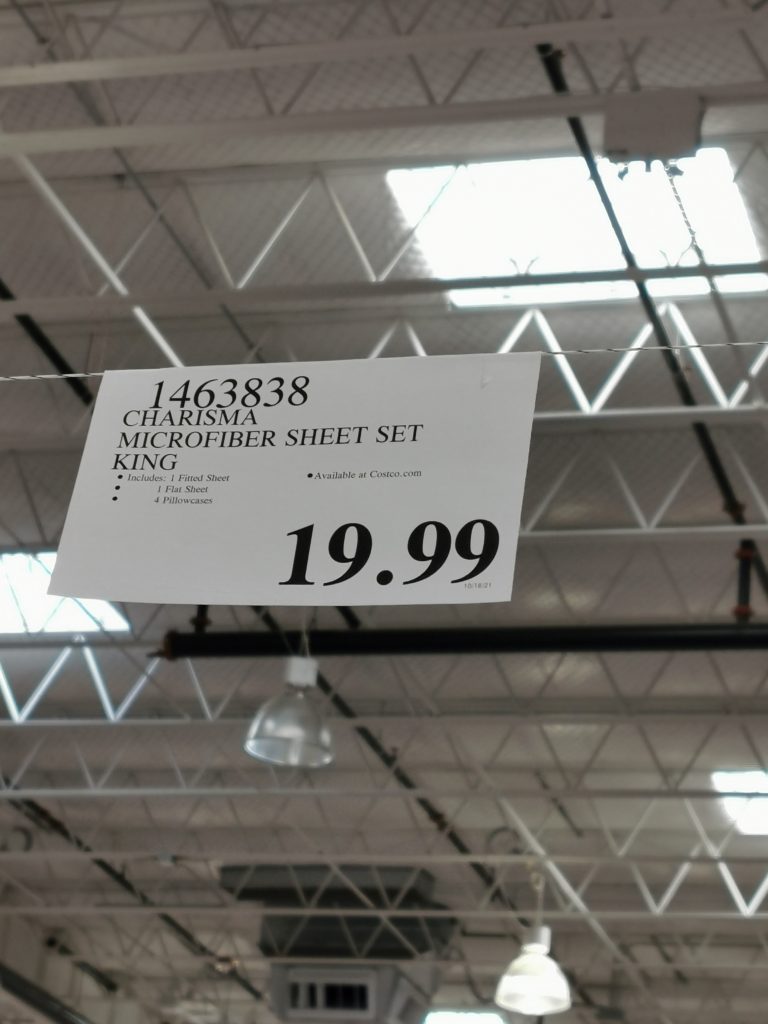 Costco14638371463838CharismaMicrofiberSheetSettag1 CostcoChaser