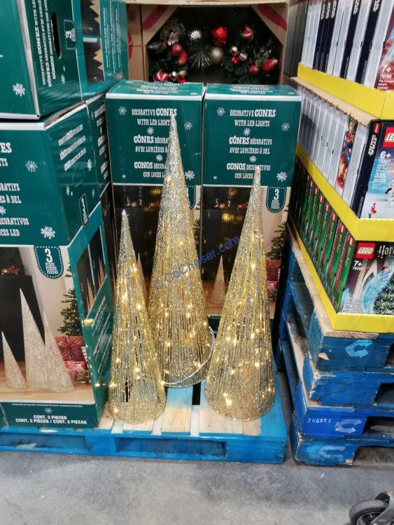 Costco-1486939-Glitter-String-LED-Cone-Trees