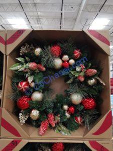 Costco-1487745-30-Decorated-Wreath-with-Pre-Lit-LED-Light