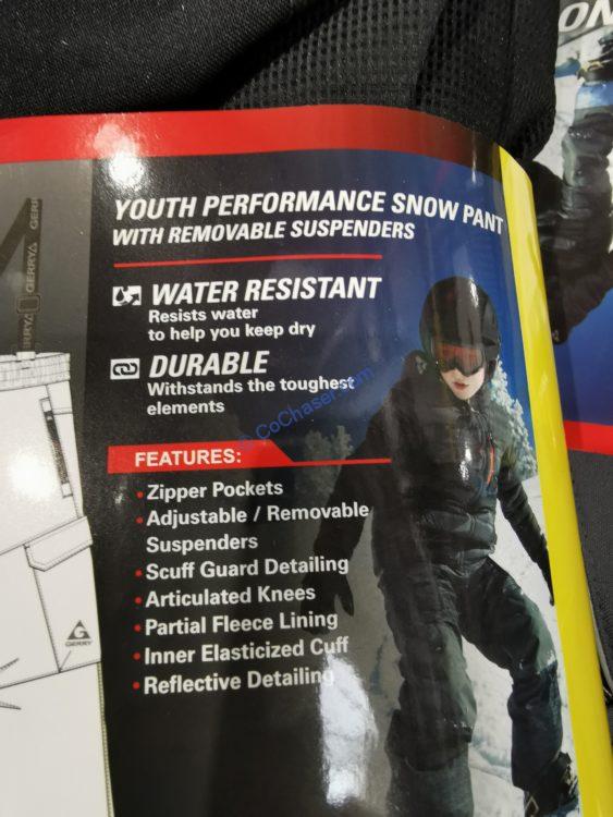 Costco1322682GerryYouthSnowPantspec CostcoChaser