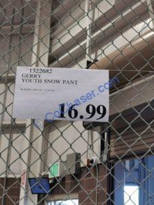 Costco-1322682-Gerry-Youth-Snow-Pant -tag