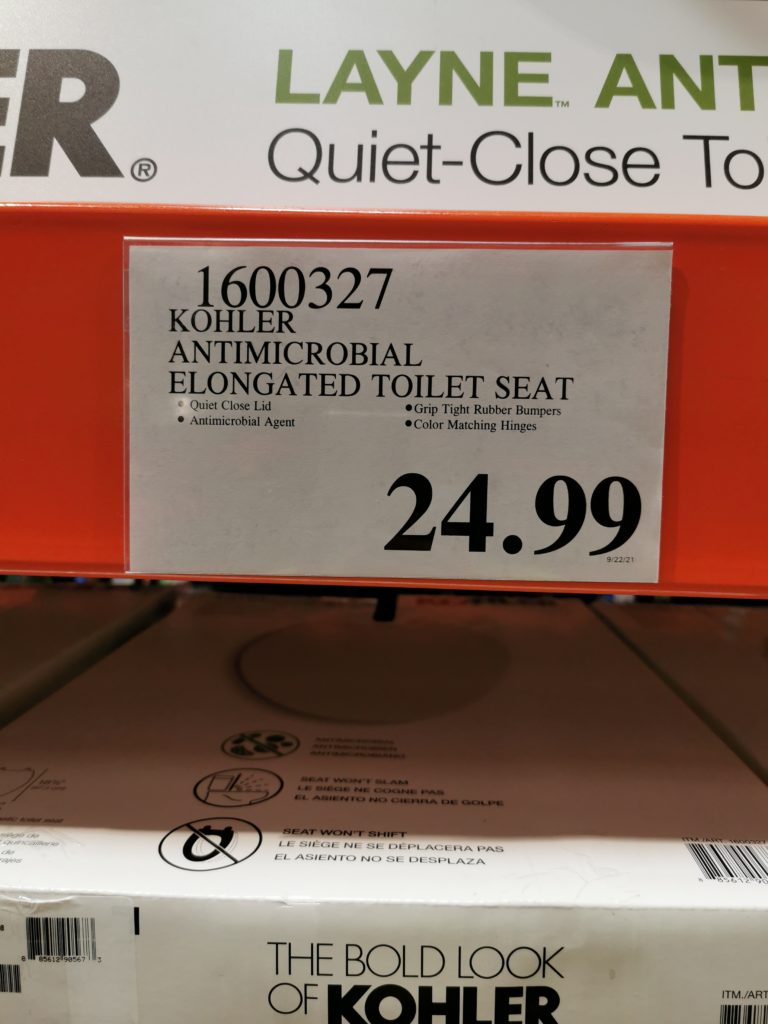 Costco1600327KohlerLayneAntimicrobialElongatedToiletSeattag