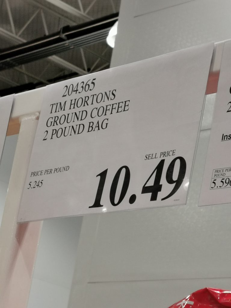 Costco204365TimHortonsGroundCoffeetag CostcoChaser