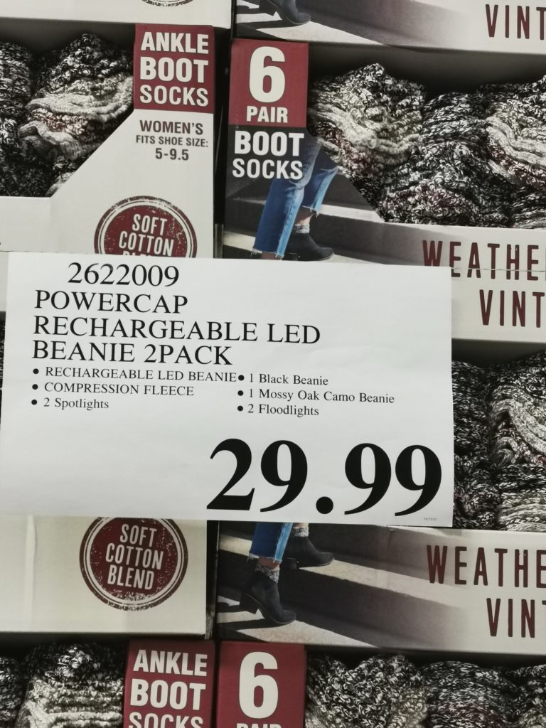 Costco2622009PowerCapRechargeableLEDBeanietag CostcoChaser