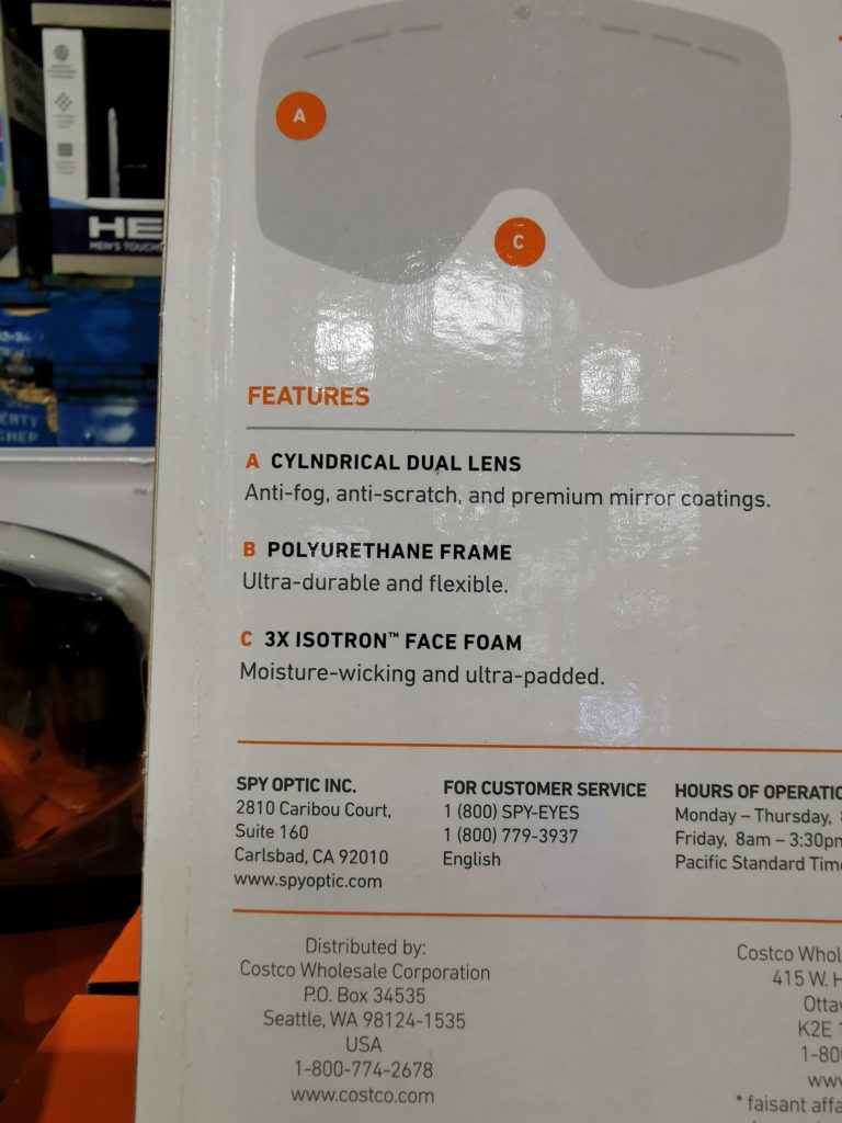 Costco2622079SpySnowGoggles4 CostcoChaser