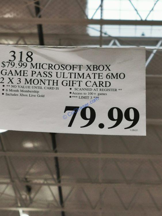Costco-318-$79.99-Xbox-Game-Pass-Ultimate-6Month-Membership-tag