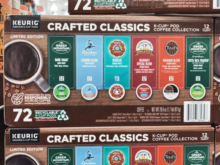 Crafted Classics Coffee K-Cup Pod Variety Pack, 72-count