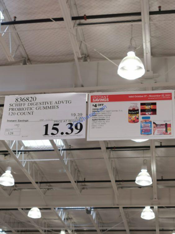 Costco836820SchiffDigestiveAdvantageProbioticGummiestag