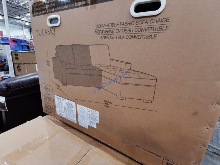 Costco1356688PulaskiKendaleSleeperSofaChaisesize CostcoChaser