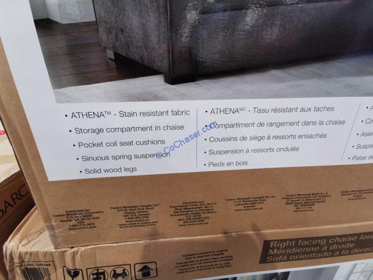 Costco1356688PulaskiKendaleSleeperSofaChaisespec CostcoChaser