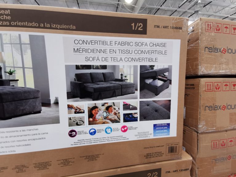 Costco1356688PulaskiKendaleSleeperSofaChaise1 CostcoChaser
