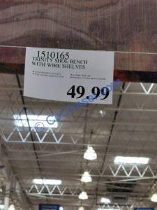 Costco-1510165-Trinity-Shoe-Beach-with-Wire-Shelves-tag