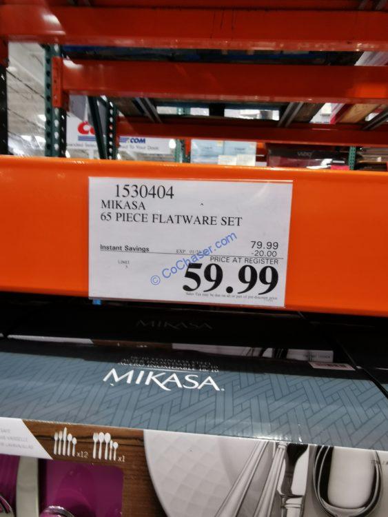 Costco-1530404-Mikasa-65 Piece-Flatware-Set-tag1