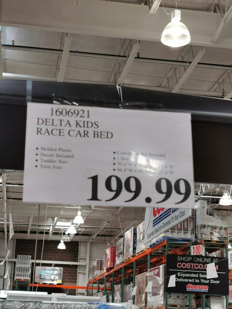 Costco1606921DeltaKidsRaceCarBedtag CostcoChaser
