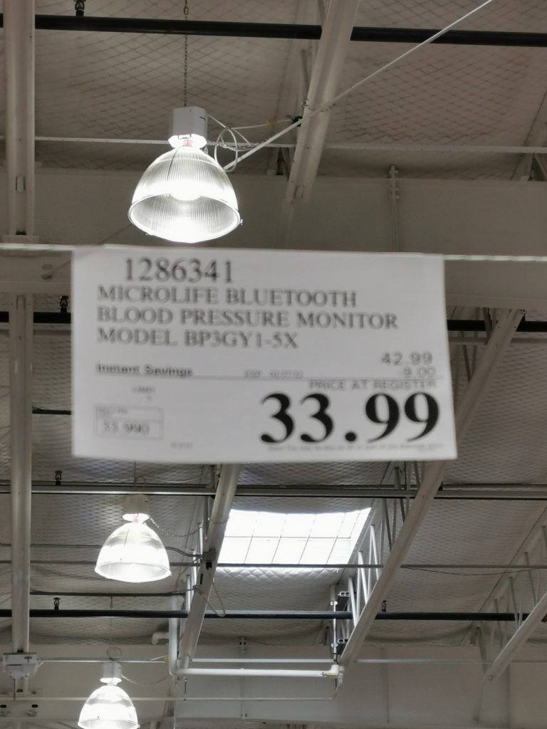 Costco1286341MicrolifeBluetoothBloodPressureMonitortag