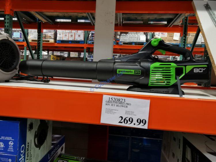 Greenworks 80V Jet Blower 170 MPH/730 CFM with (2) 2Ah Batteries