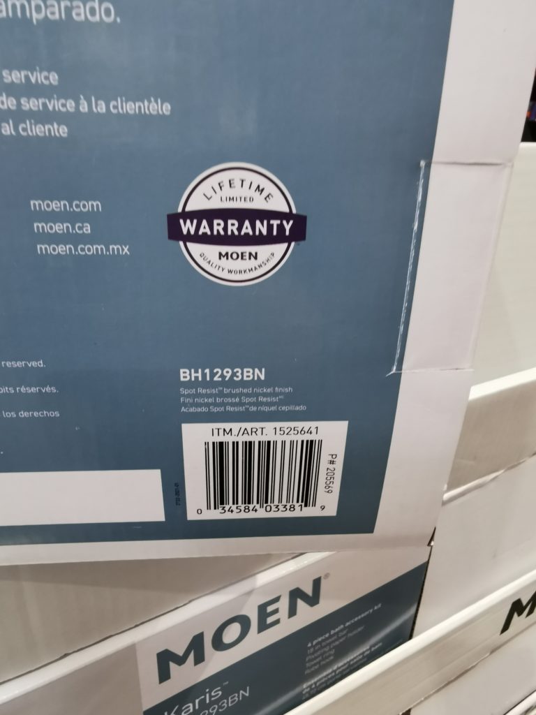 Costco1525641MoenKarisBrushedNickel4pieceBathHardwareKitbar