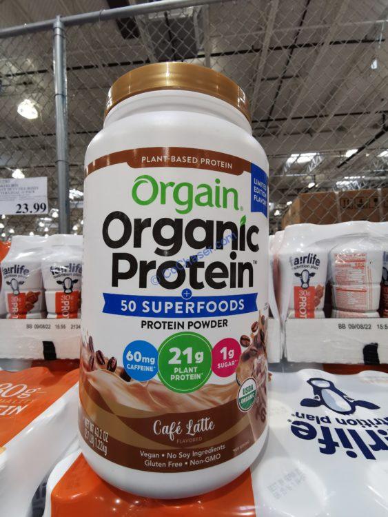 Orgain Organic Protein and Superfoods Cafe Latte, 2.7 lbs