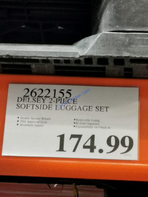 Costco2622155DelseyParis2PieceSoftsideSpinnerLuggageSettag
