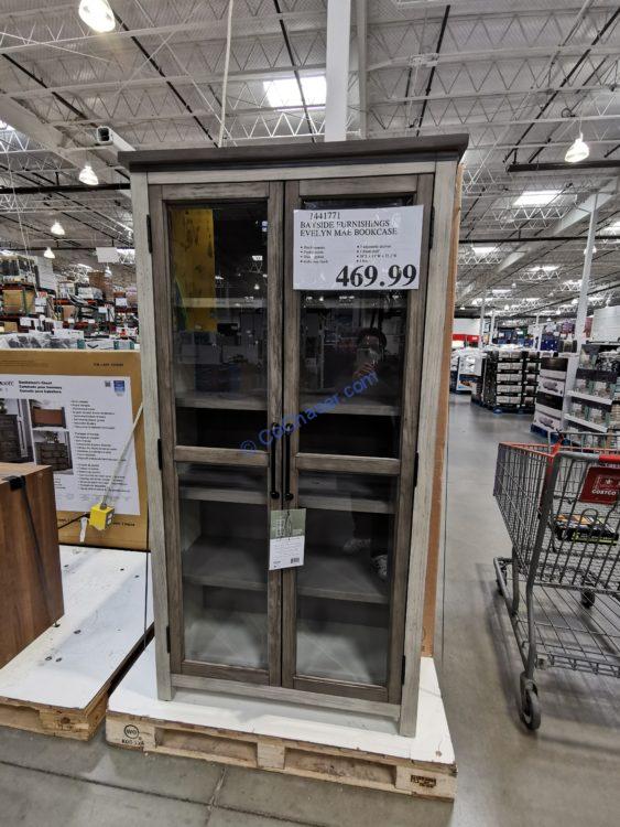 Bayside Furnishings Evelyn Mae 72, How To Build A Glass Door Bookcase Costco