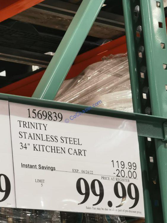 Costco1569839TRINITYEcoStorageStainlessSteelKitchenCarttag