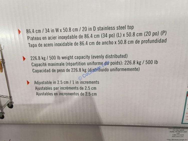 Costco1569839TRINITYEcoStorageStainlessSteelKitchenCart2