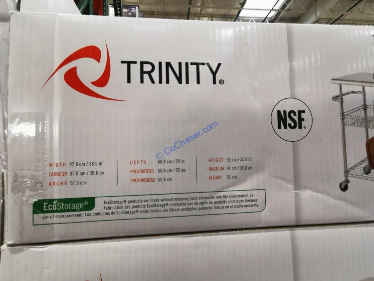 Costco1569839TRINITYEcoStorageStainlessSteelKitchenCart3