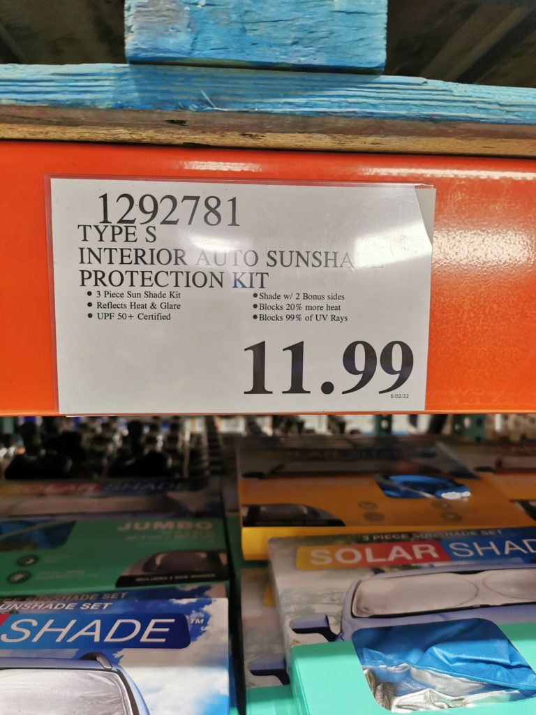 Type S Interior Auto Sunshade Protection Kit CostcoChaser