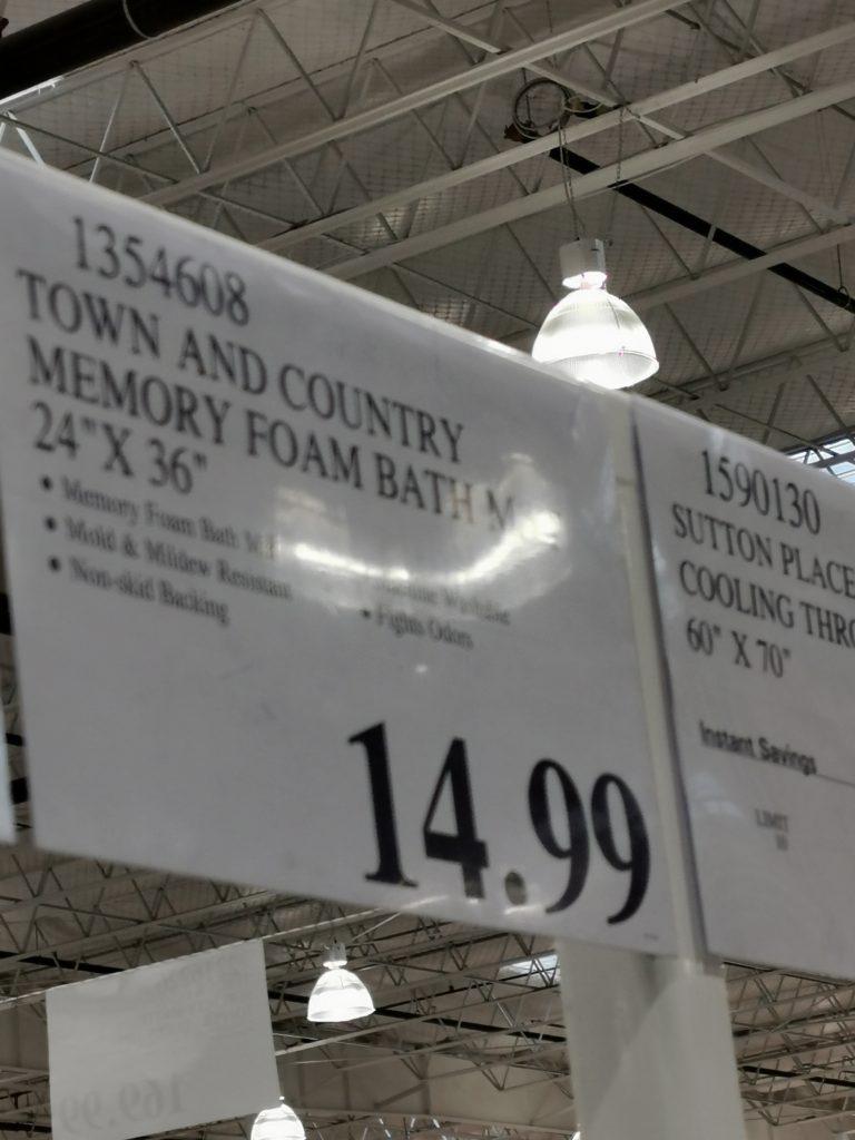 Town & Country Memory Foam Bath Mat 24” x 36” CostcoChaser