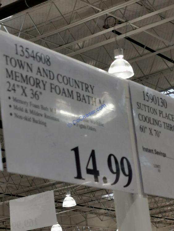 Town & Country Memory Foam Bath Mat 24” x 36” CostcoChaser