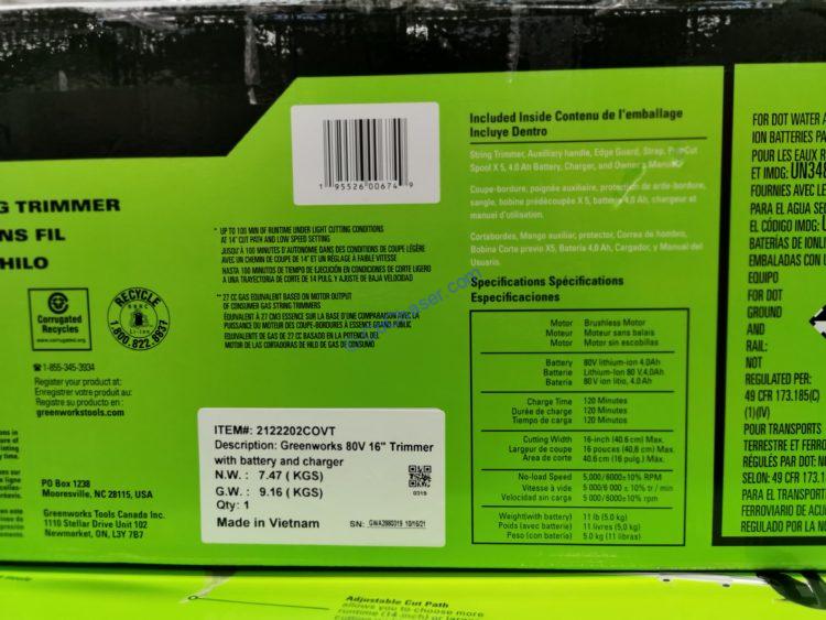 Costco1520822GreenworksPro80V16StringTrimmer5 CostcoChaser