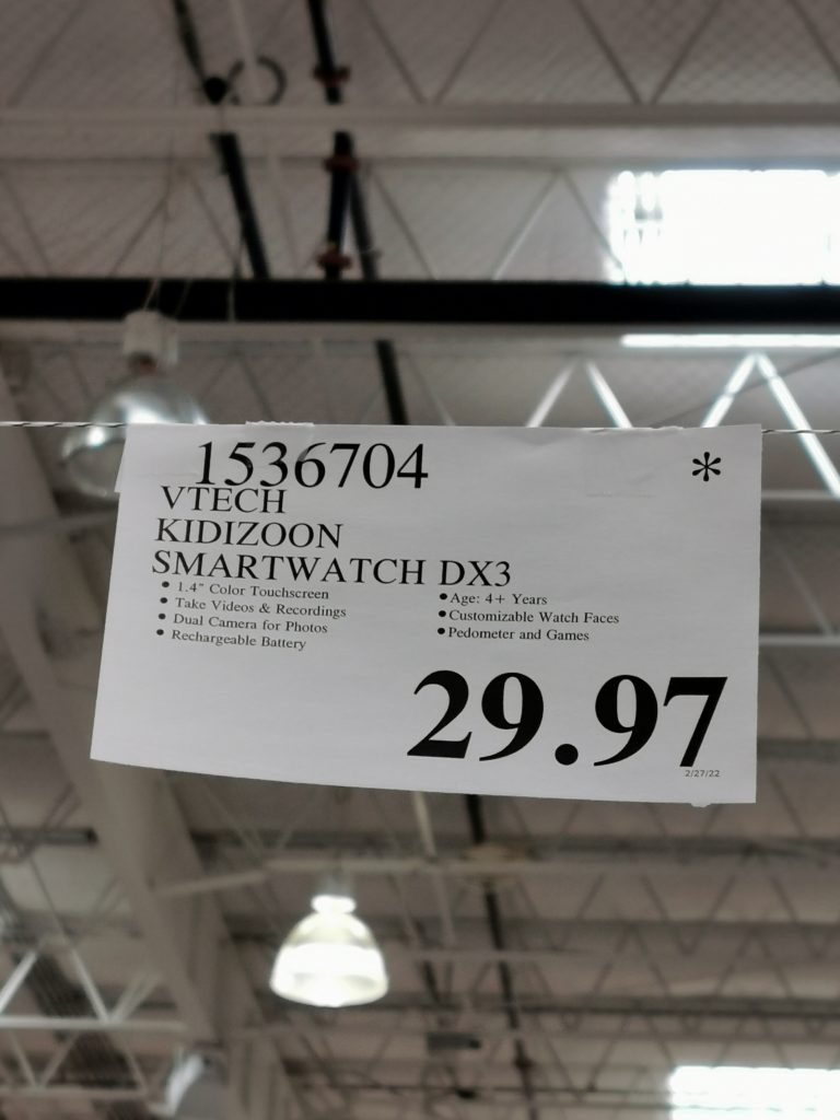 Costco1536704VtechKidzoomSmartwatchDX3tag CostcoChaser