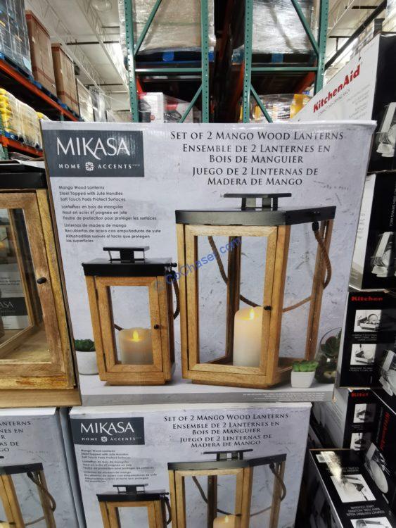 Mikasa Wood Lanterns 2PK