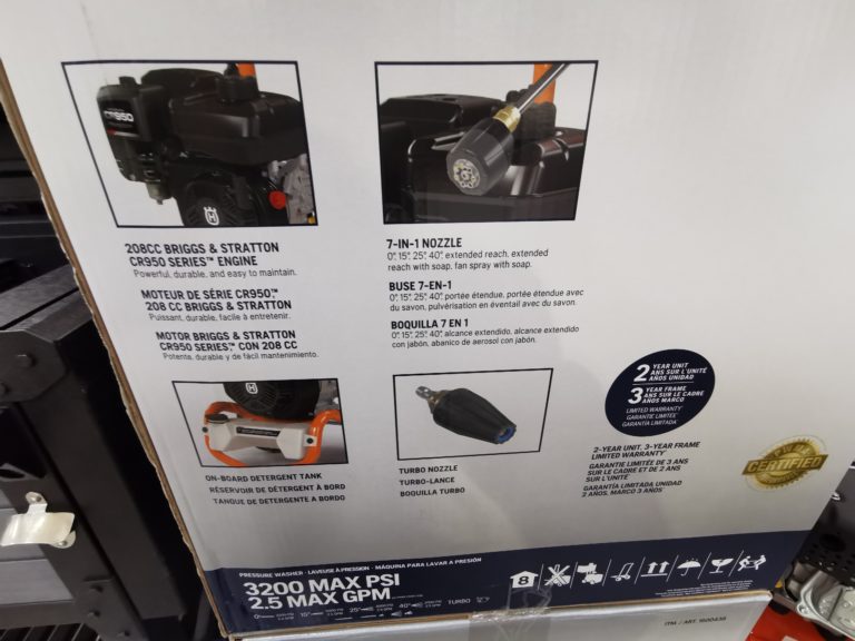 Costco1600438Husqvarna3200PSIGasPoweredPressureWasher3