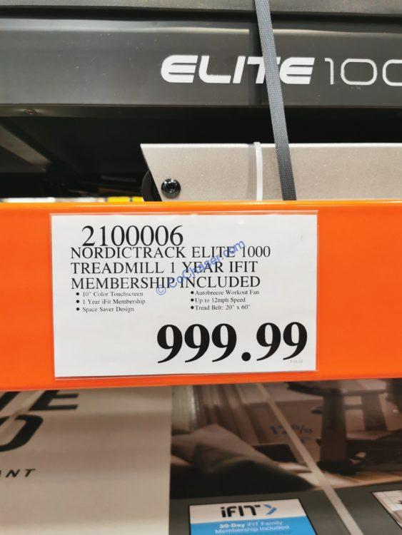 Costco2100006NordicTrackElite=1000Treadmilltag CostcoChaser