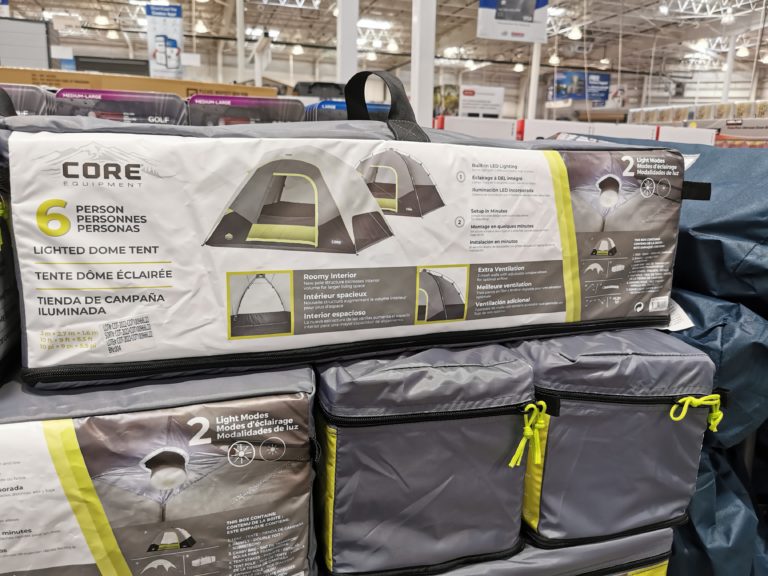 Core 6P Lighted Dome Tent with Half Rainfly CostcoChaser