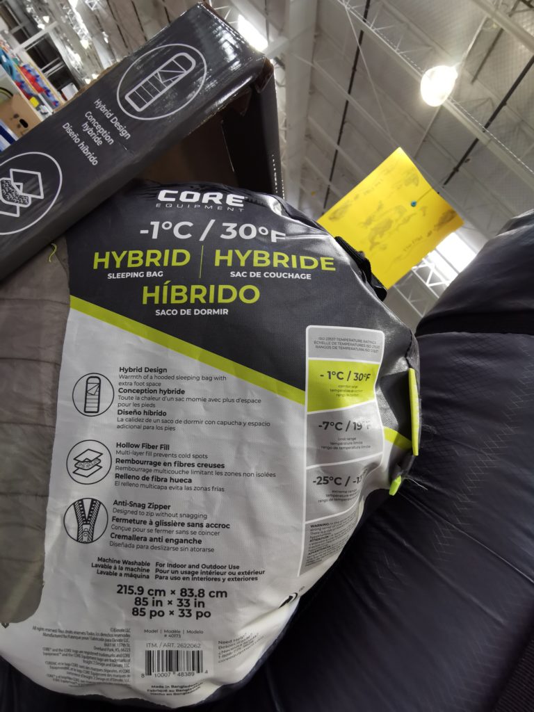 Costco2622062Core30DegreeHybridSleepingBag2 CostcoChaser
