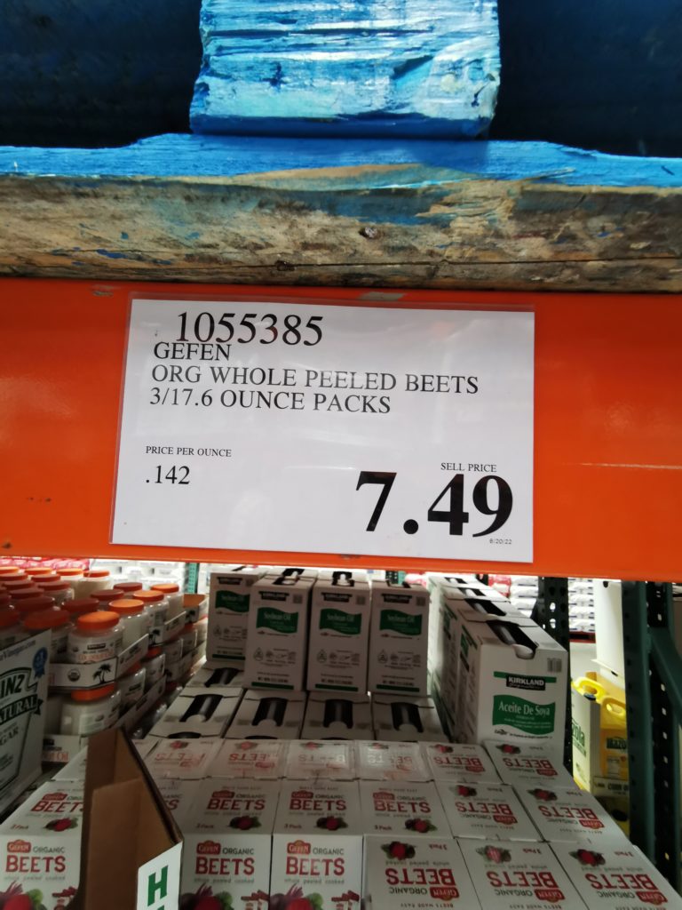 GEFEN Organic Whole Peeled Beets 3/17.6 Ounce Packs CostcoChaser