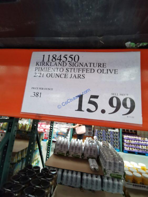 Kirkland Signature Pimiento Stuffed Olive 2/21 Ounce Jars CostcoChaser