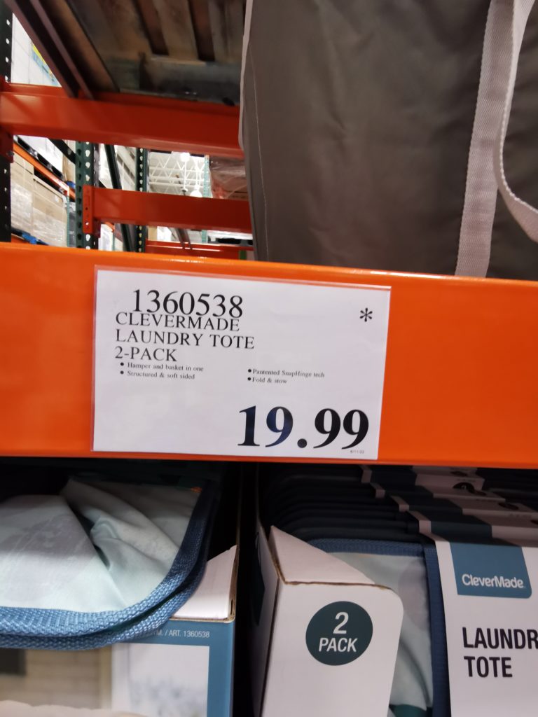 CleverMade Collapsible Laundry Basket Tote 2pack CostcoChaser