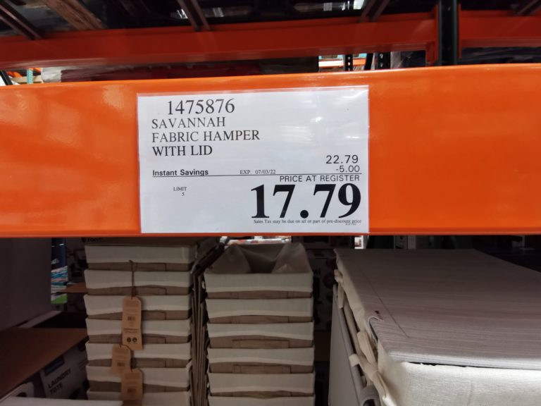 Savannah Fabric Hamper with LID CostcoChaser