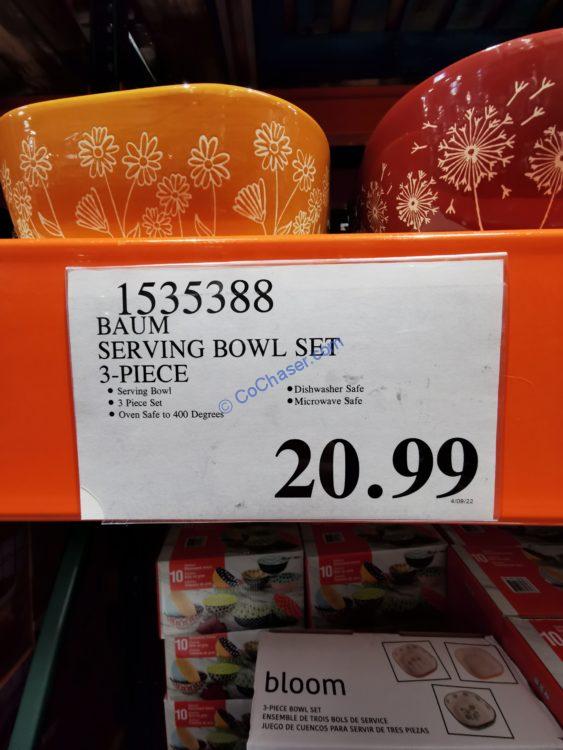 Costco1535388BaumInFullBloom3pieceServingBowlSettag