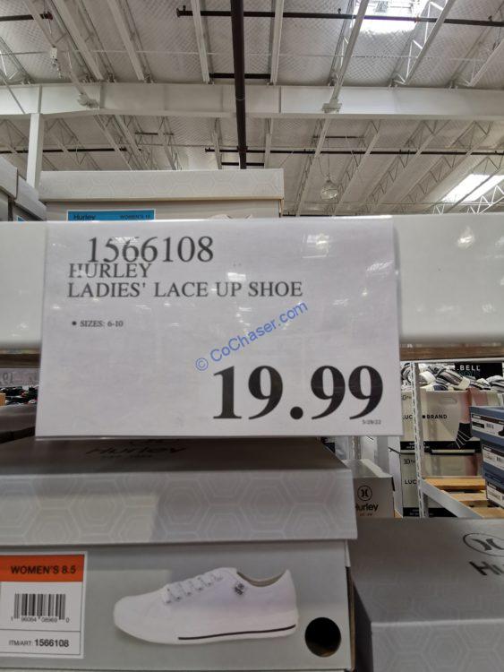 Costco1566108HurleyLadiesLaceUpCanvasShoetag CostcoChaser