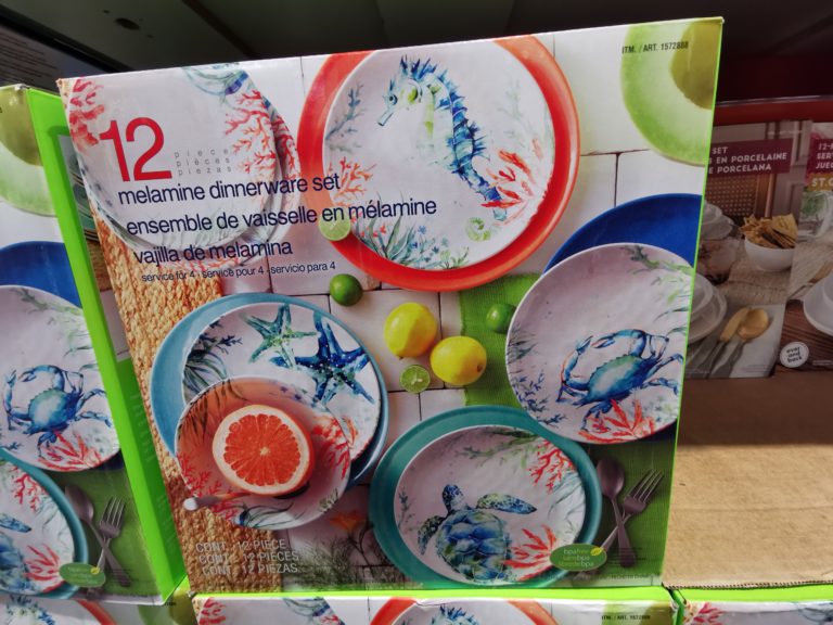 Costco1572888PandexSealifeMelamine12pieceDinnerwareSet