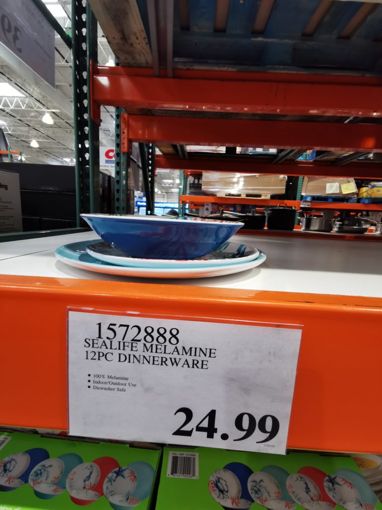 Costco1572888PandexSealifeMelamine12pieceDinnerwareSettag